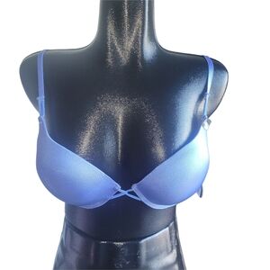 Sentiments Blue Cleavage Enhanced Bra 36C